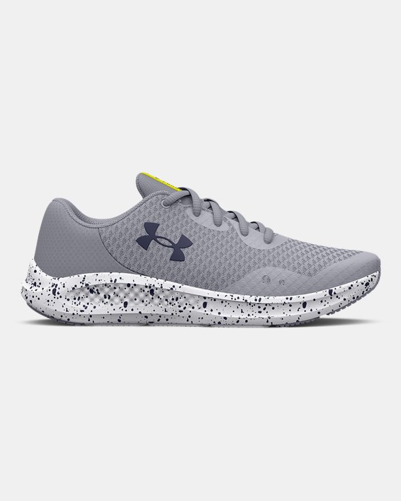 Boys' Grade School UA Charged Pursuit 3 Speckle Running Shoes, Gray, pdpMainDesktop image number 0